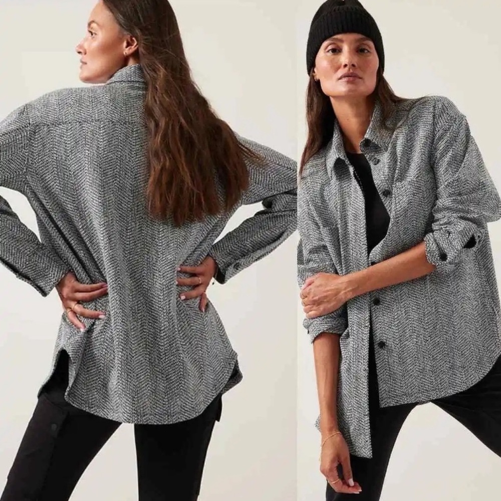 Athleta Textured Shirt Jacket